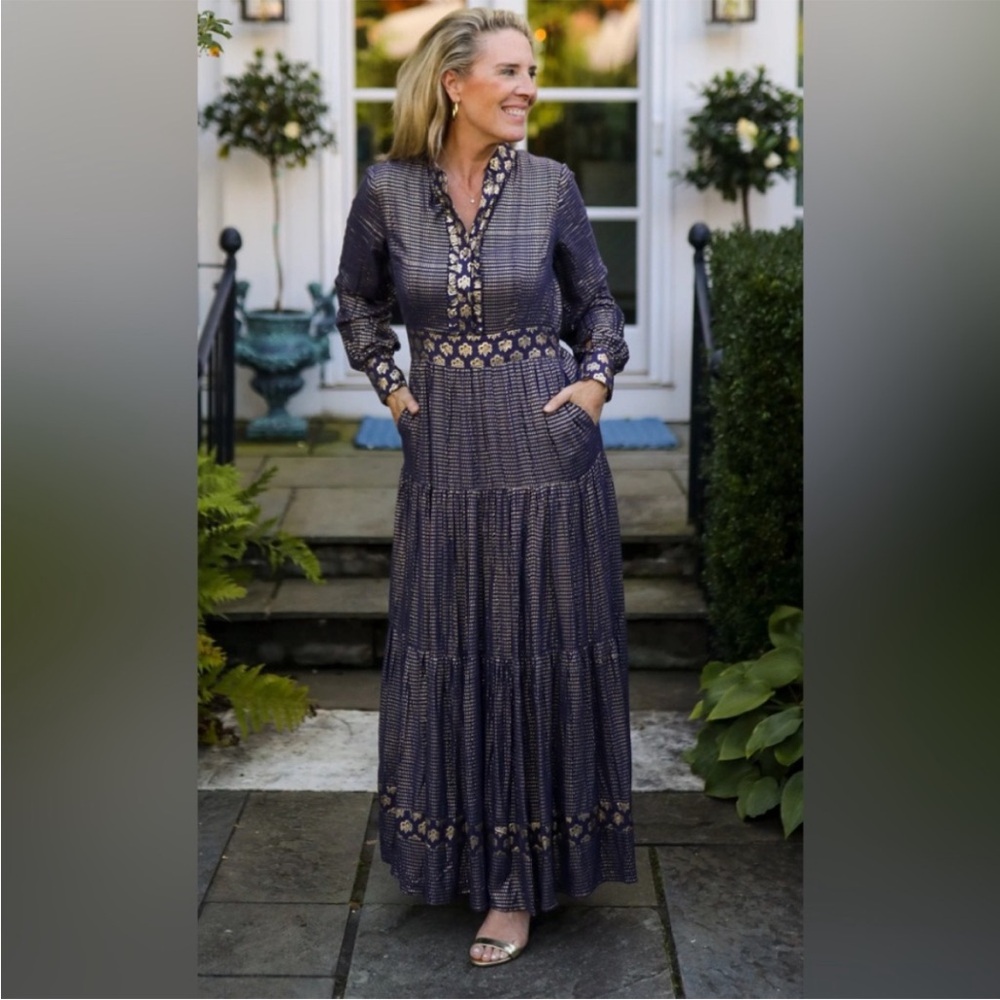 CK Bradley Annabelle Navy Long Sleeve Dress
